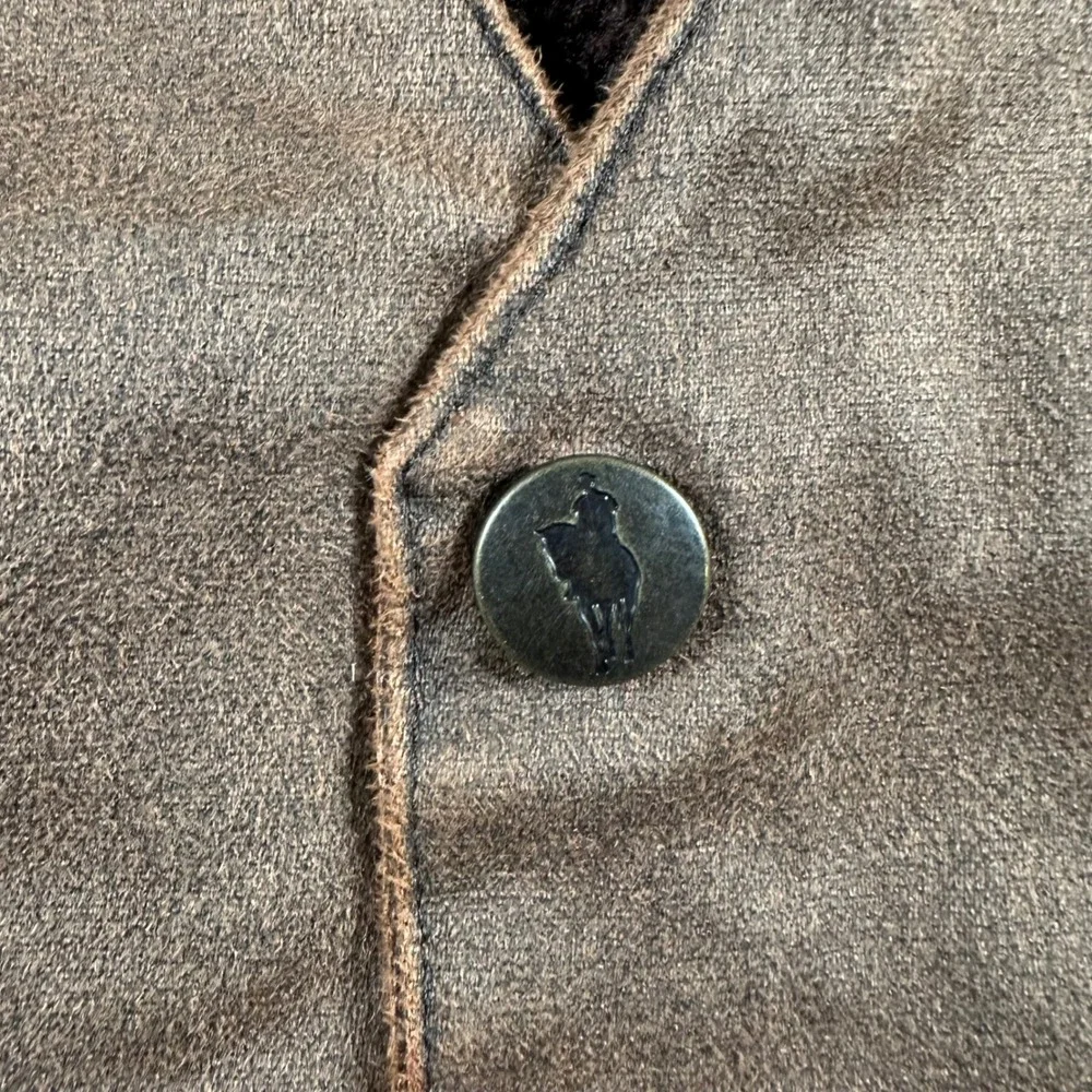 Outback Trading Company Montana Vest Mens Large Brown Western Fleece Lined